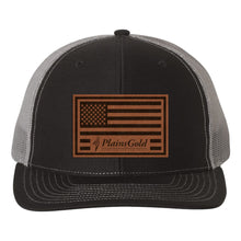 Load image into Gallery viewer, Plains Gold USA Flag Trucker Hat