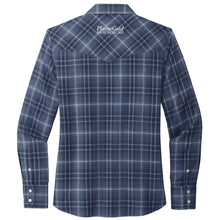 Load image into Gallery viewer, Plains Gold Ladies' Full Button Plaid Shirt