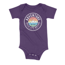 Load image into Gallery viewer, Wild Life Begins Pink Sunset Onesie