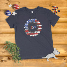 Load image into Gallery viewer, American Flag Sunflower Kids&#39; T-Shirt
