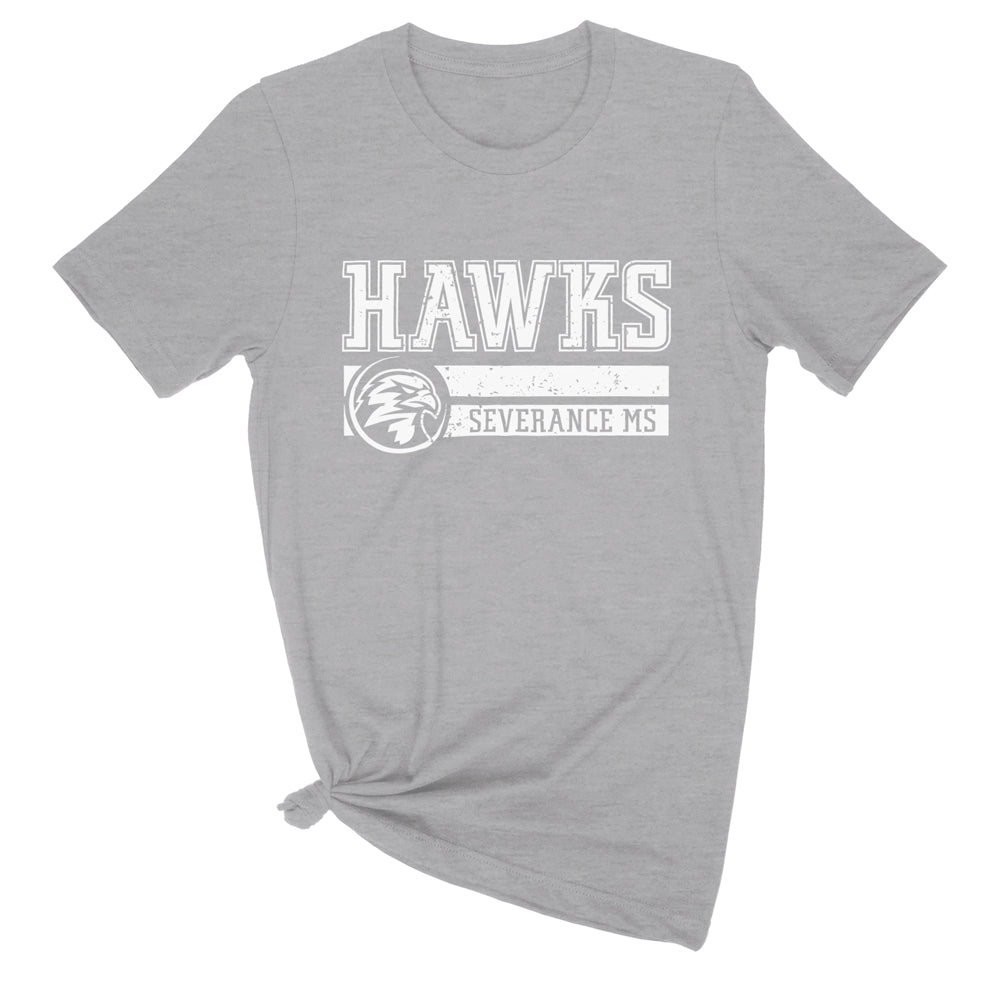 Severance MS Women's Heather CVC Short Sleeve Tee (Athletic Logo)