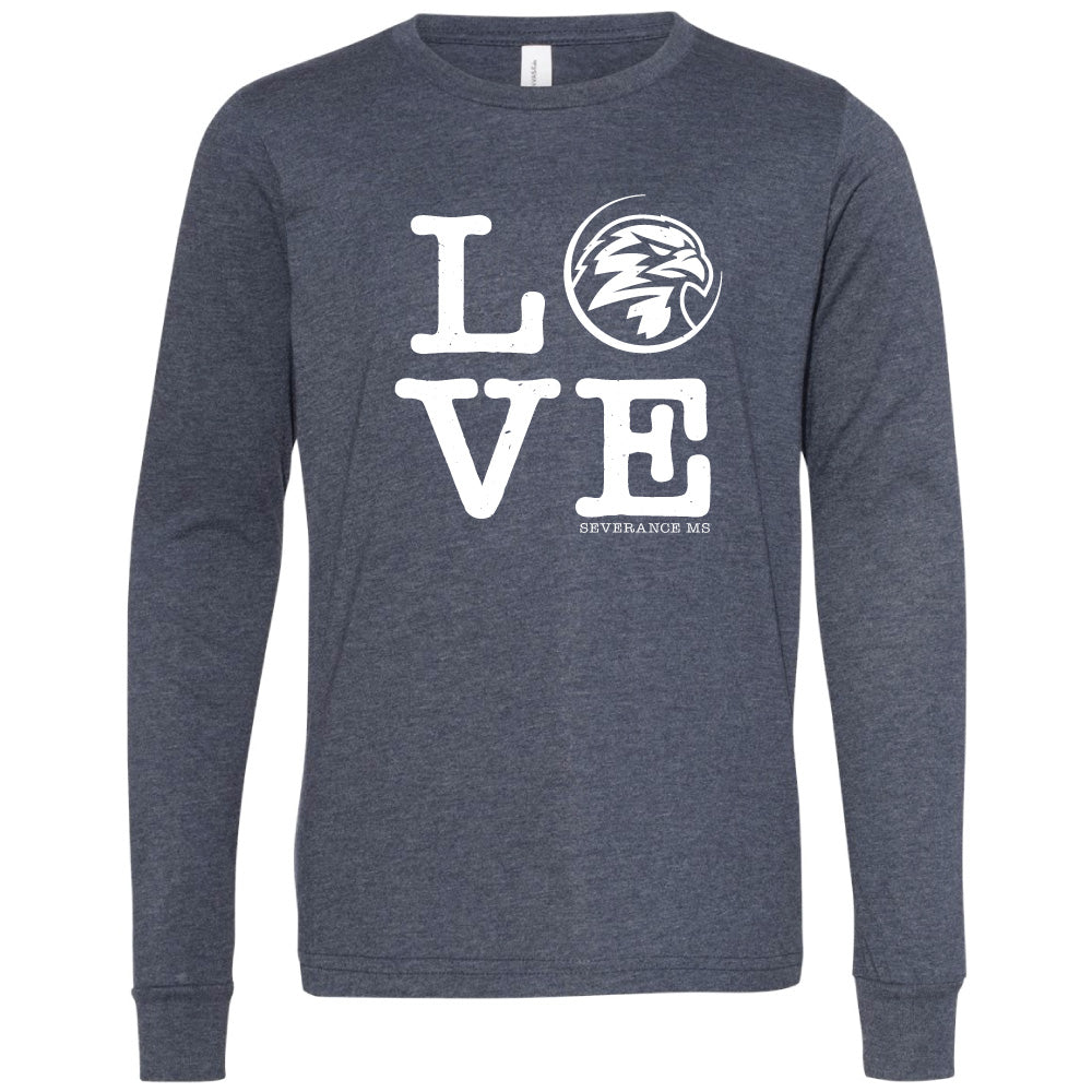 Severance MS Adult CVC Long Sleeve Tee (LOVE Logo)
