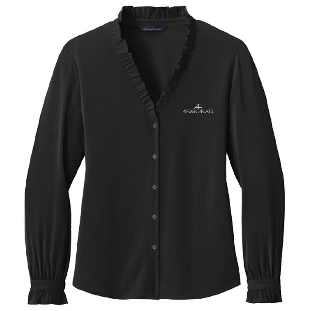 Engage Management Brooks Brothers® Women’s Long Sleeve Ruffle Collar Blouse