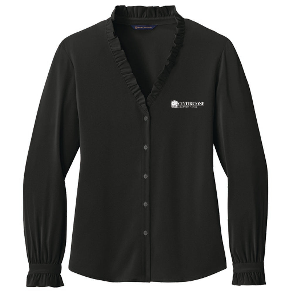 Engage Management Brooks Brothers® Women’s Long Sleeve Ruffle Collar Blouse