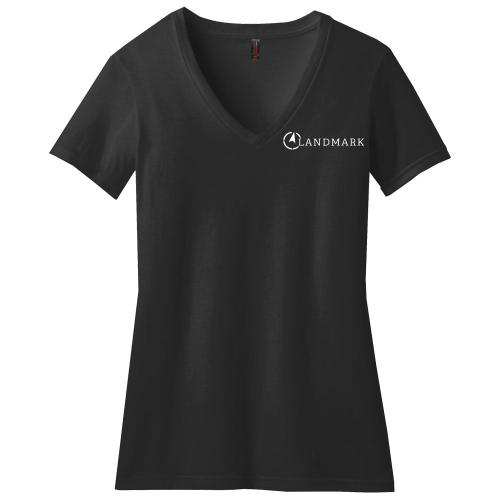 Landmark District® Women’s Perfect Blend® CVC V-Neck Tee