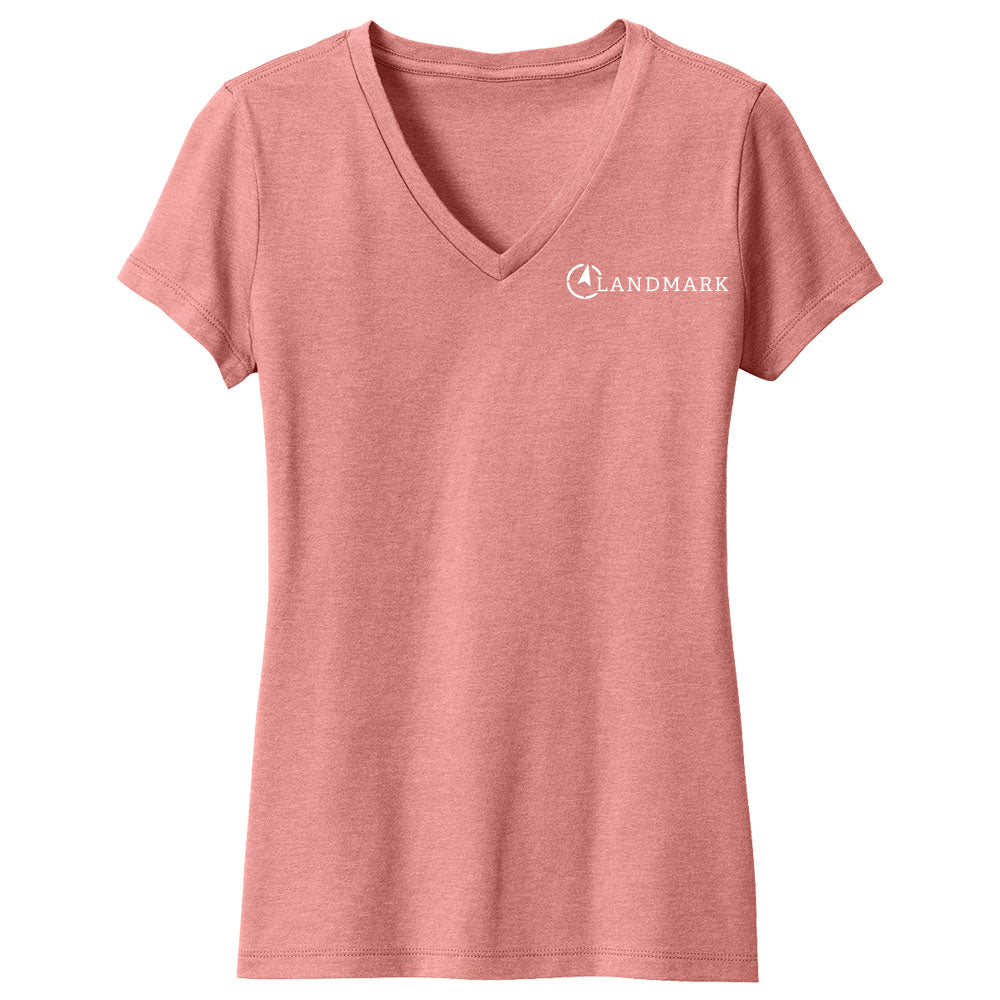 Landmark District® Women’s Perfect Blend® CVC V-Neck Tee