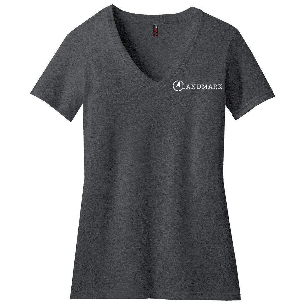 Landmark District® Women’s Perfect Blend® CVC V-Neck Tee