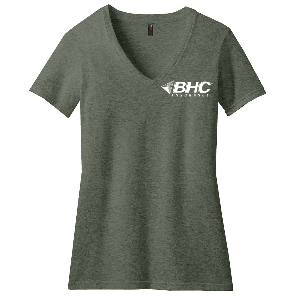 BHC Insurance District® Women’s Perfect Blend® CVC V-Neck Tee