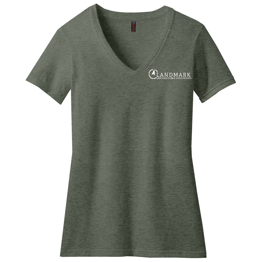 Landmark District® Women’s Perfect Blend® CVC V-Neck Tee