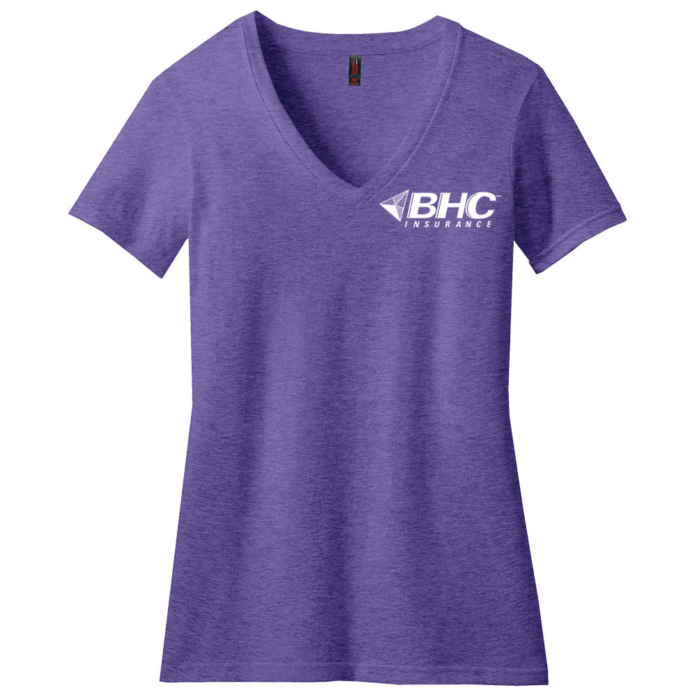 BHC Insurance District® Women’s Perfect Blend® CVC V-Neck Tee