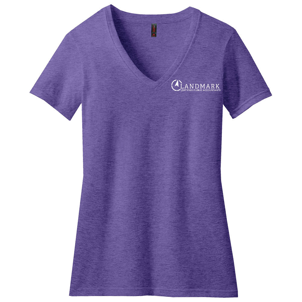 Landmark District® Women’s Perfect Blend® CVC V-Neck Tee