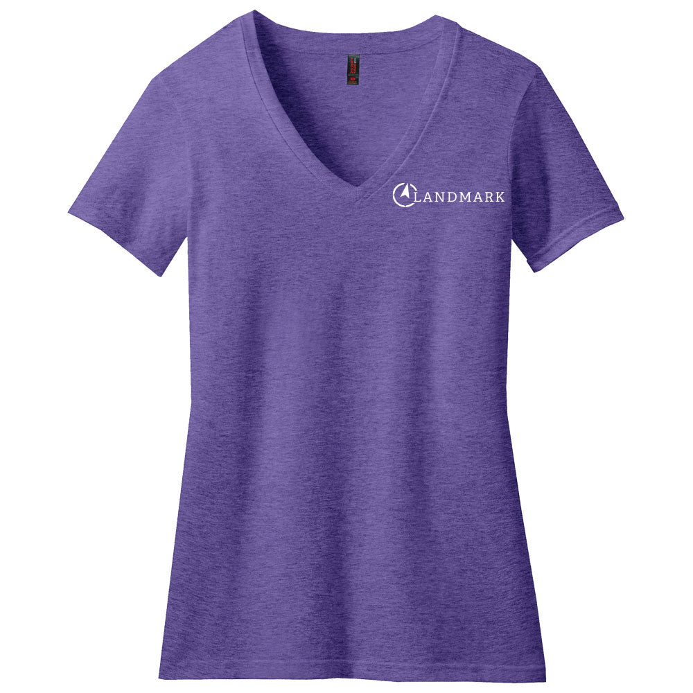Landmark District® Women’s Perfect Blend® CVC V-Neck Tee
