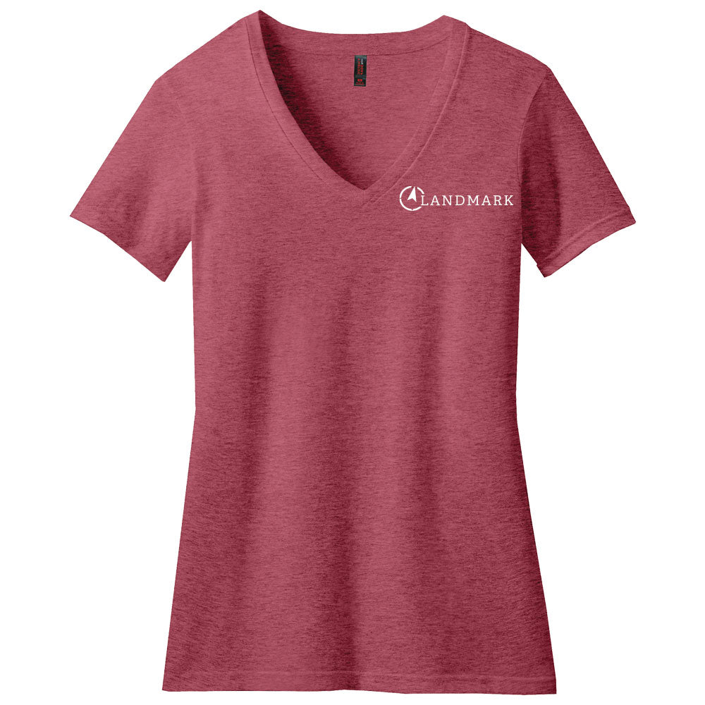 Landmark District® Women’s Perfect Blend® CVC V-Neck Tee