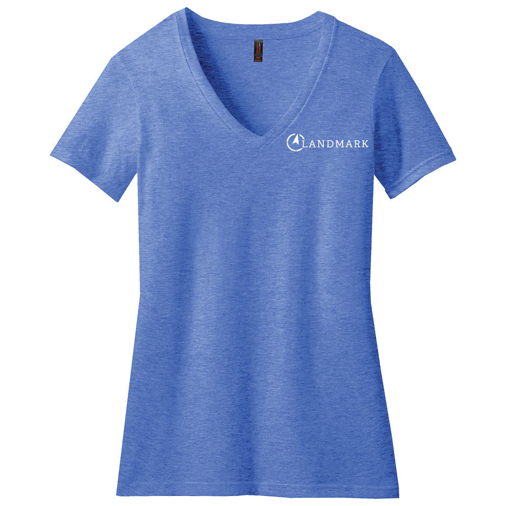 Landmark District® Women’s Perfect Blend® CVC V-Neck Tee