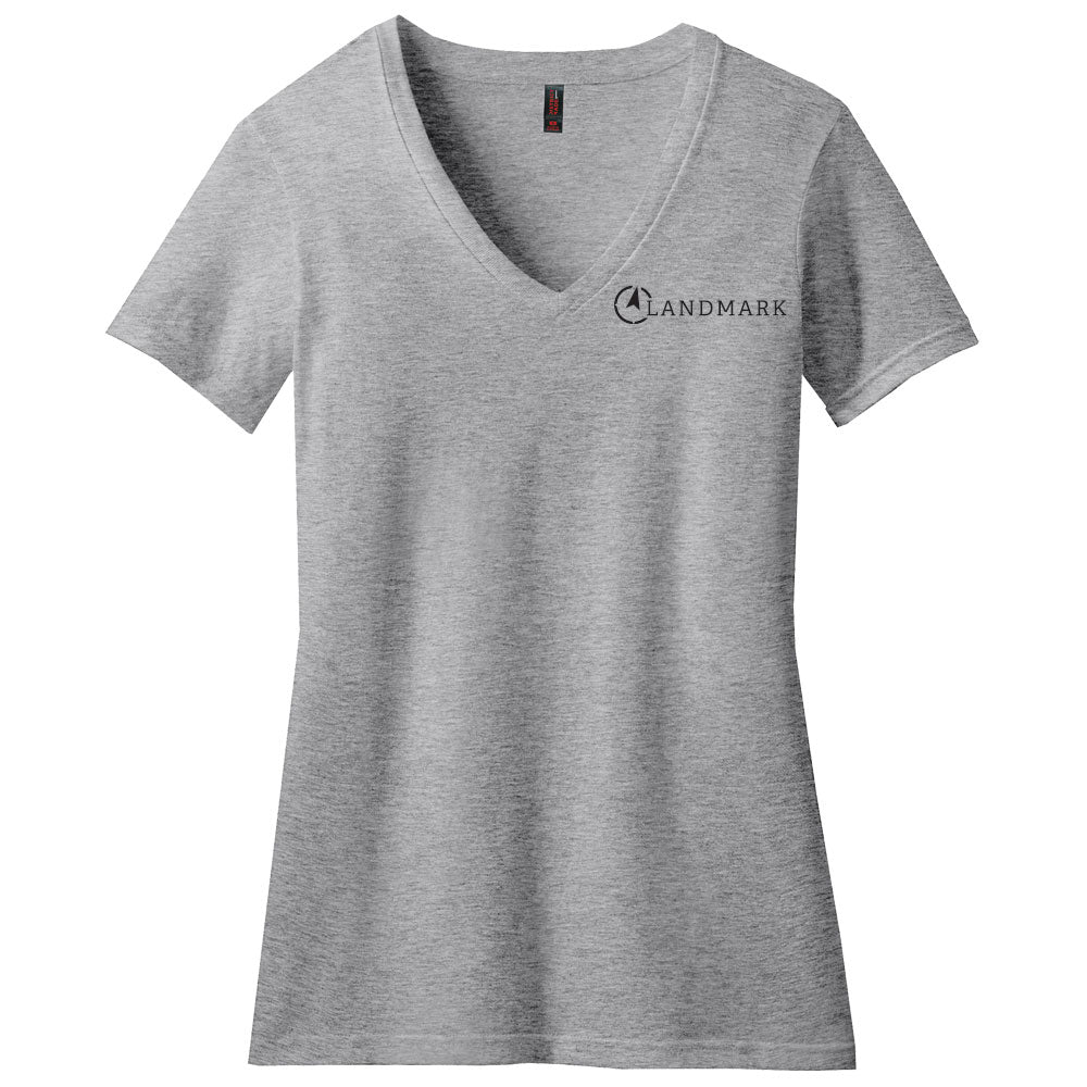 Landmark District® Women’s Perfect Blend® CVC V-Neck Tee