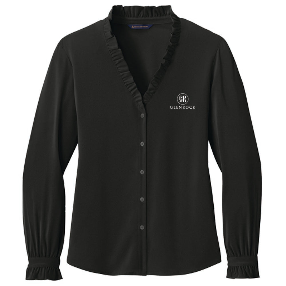 Engage Management Brooks Brothers® Women’s Long Sleeve Ruffle Collar Blouse