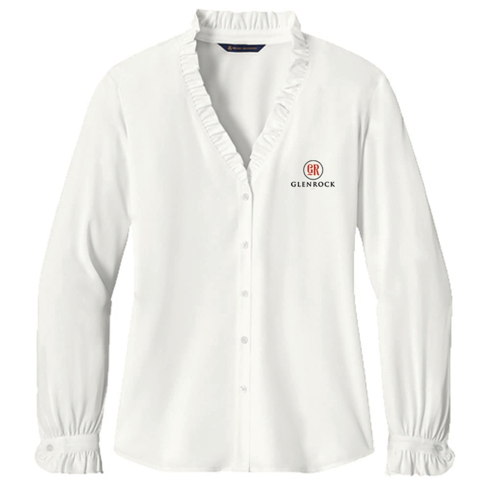 Engage Management Brooks Brothers® Women’s Long Sleeve Ruffle Collar Blouse