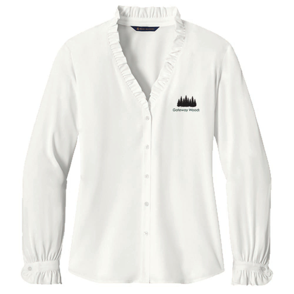 Engage Management Brooks Brothers® Women’s Long Sleeve Ruffle Collar Blouse