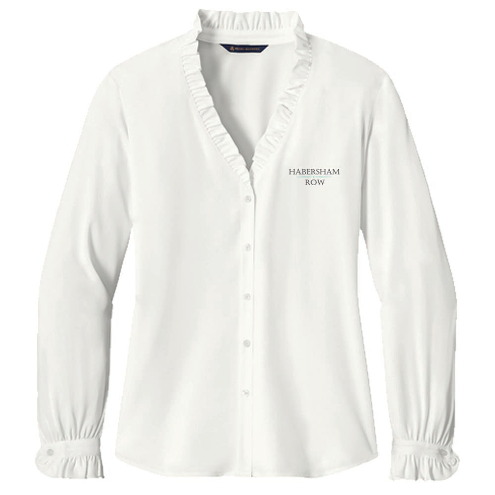 Engage Management Brooks Brothers® Women’s Long Sleeve Ruffle Collar Blouse