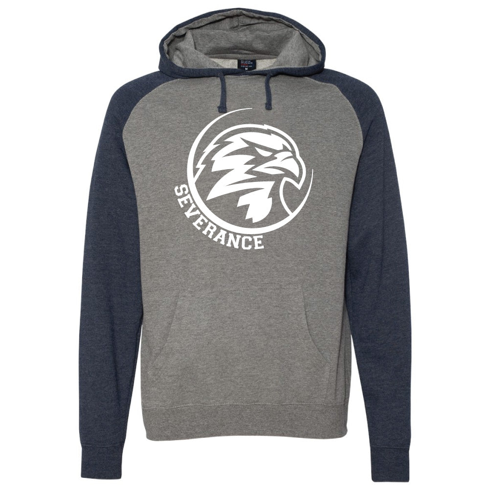 Severance MS Youth & Adult Raglan Hooded Sweatshirt (Circle Logo)
