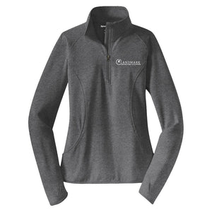 Landmark Ladies' Sport-Wick® Stretch 1/4-Zip Pullover