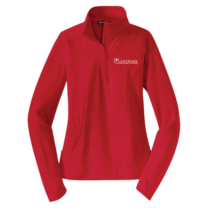 Landmark Ladies' Sport-Wick® Stretch 1/4-Zip Pullover