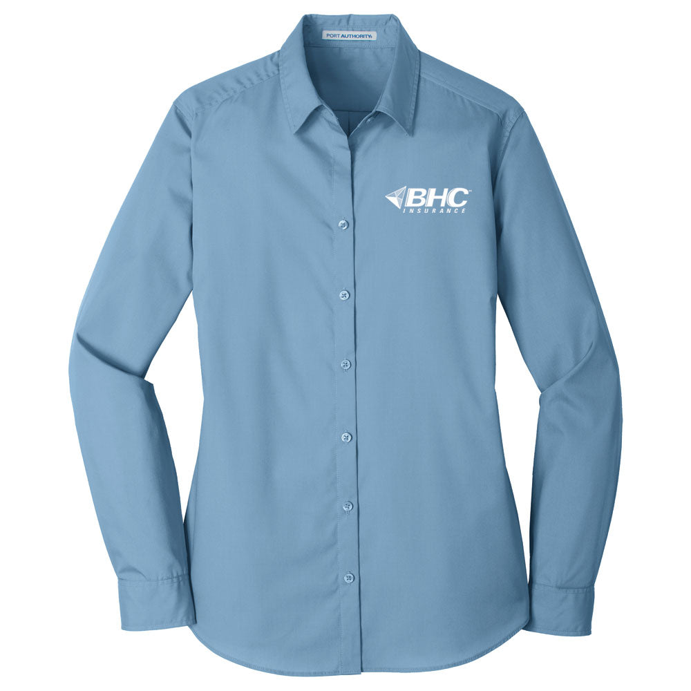 BHC Insurance Ladies' Long Sleeve Poplin Shirt