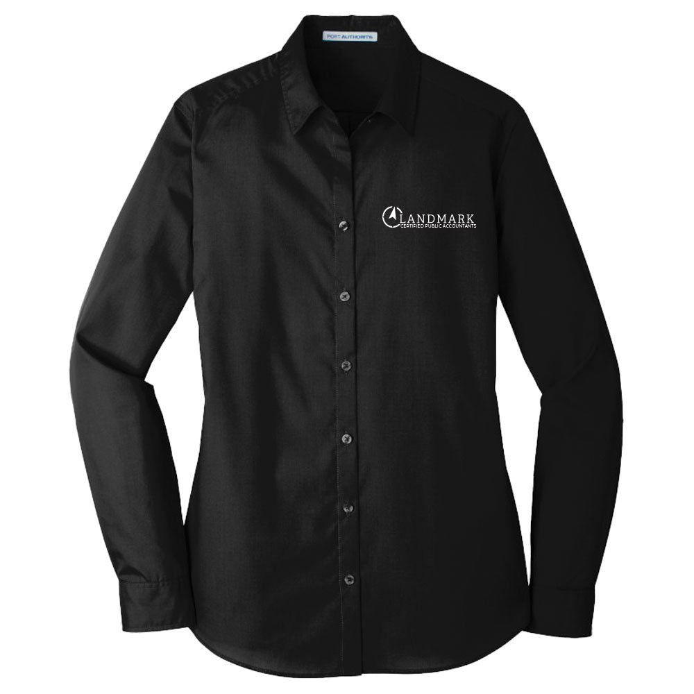 Landmark Port Authority® Women's Long Sleeve Poplin Shirt