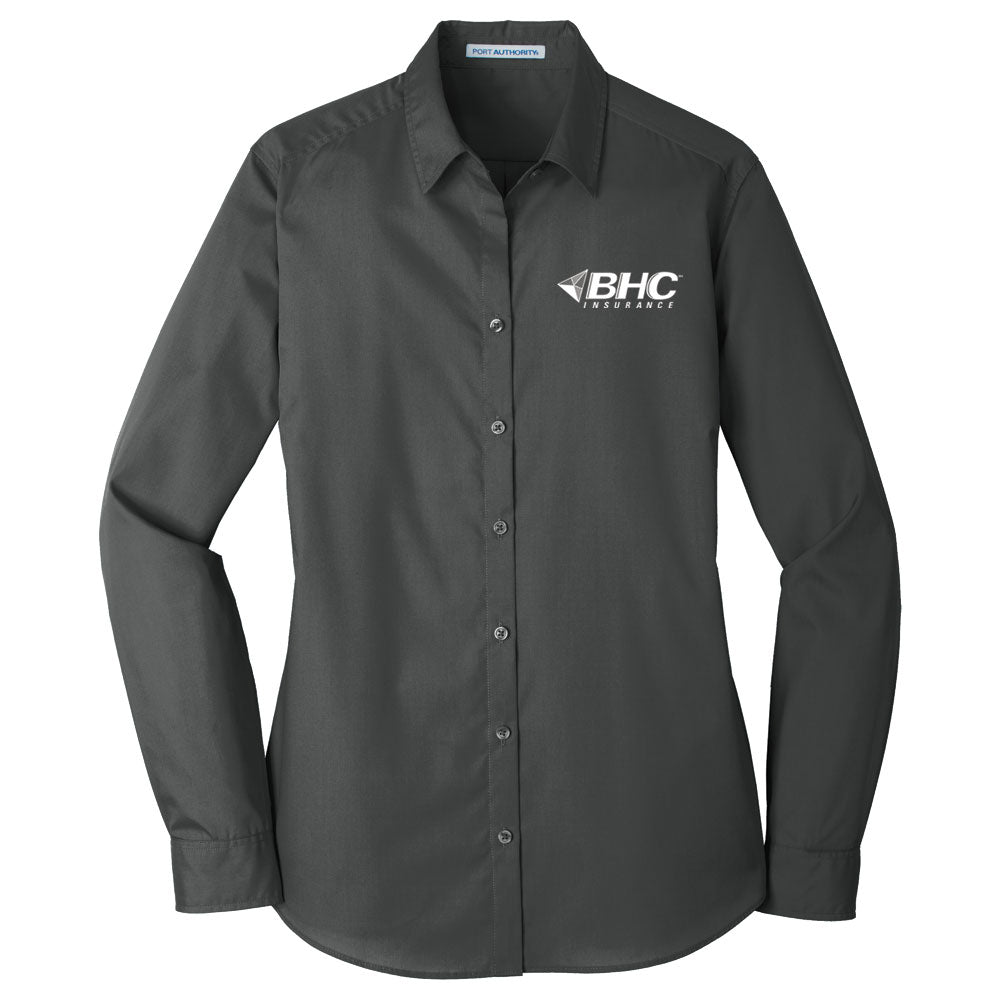 BHC Insurance Ladies' Long Sleeve Poplin Shirt
