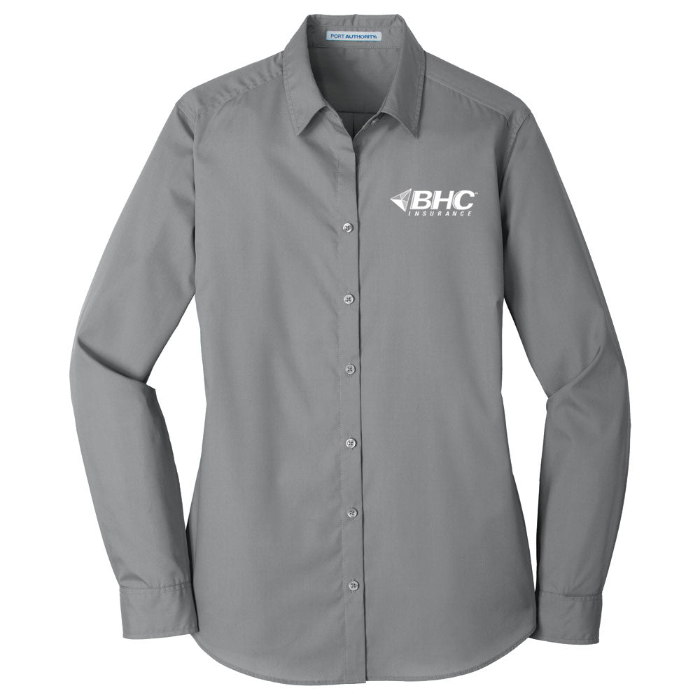 BHC Insurance Ladies' Long Sleeve Poplin Shirt