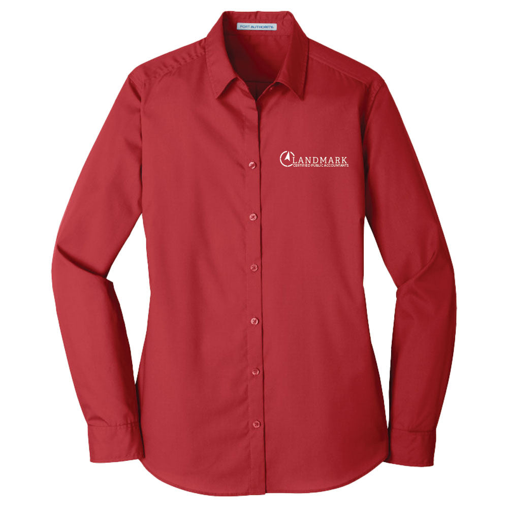 Landmark Port Authority® Women's Long Sleeve Poplin Shirt