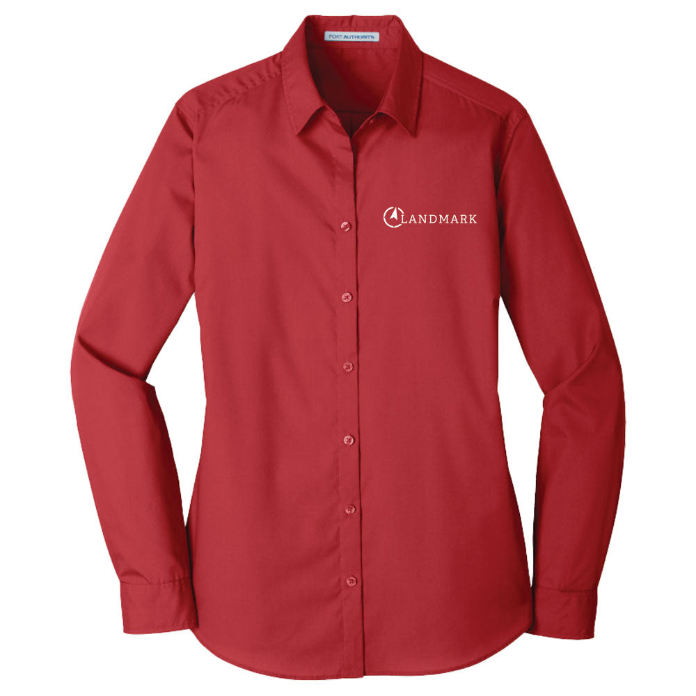 Landmark Port Authority® Women's Long Sleeve Poplin Shirt