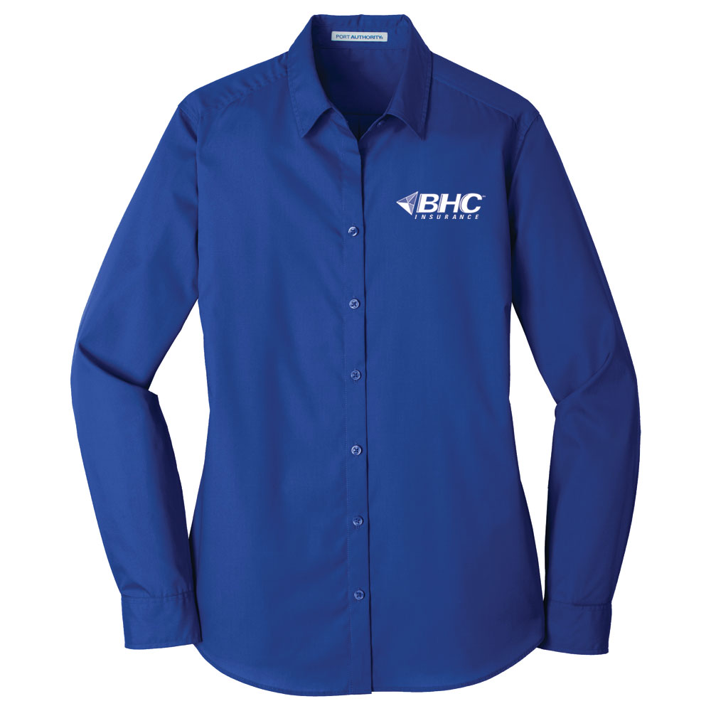 BHC Insurance Ladies' Long Sleeve Poplin Shirt