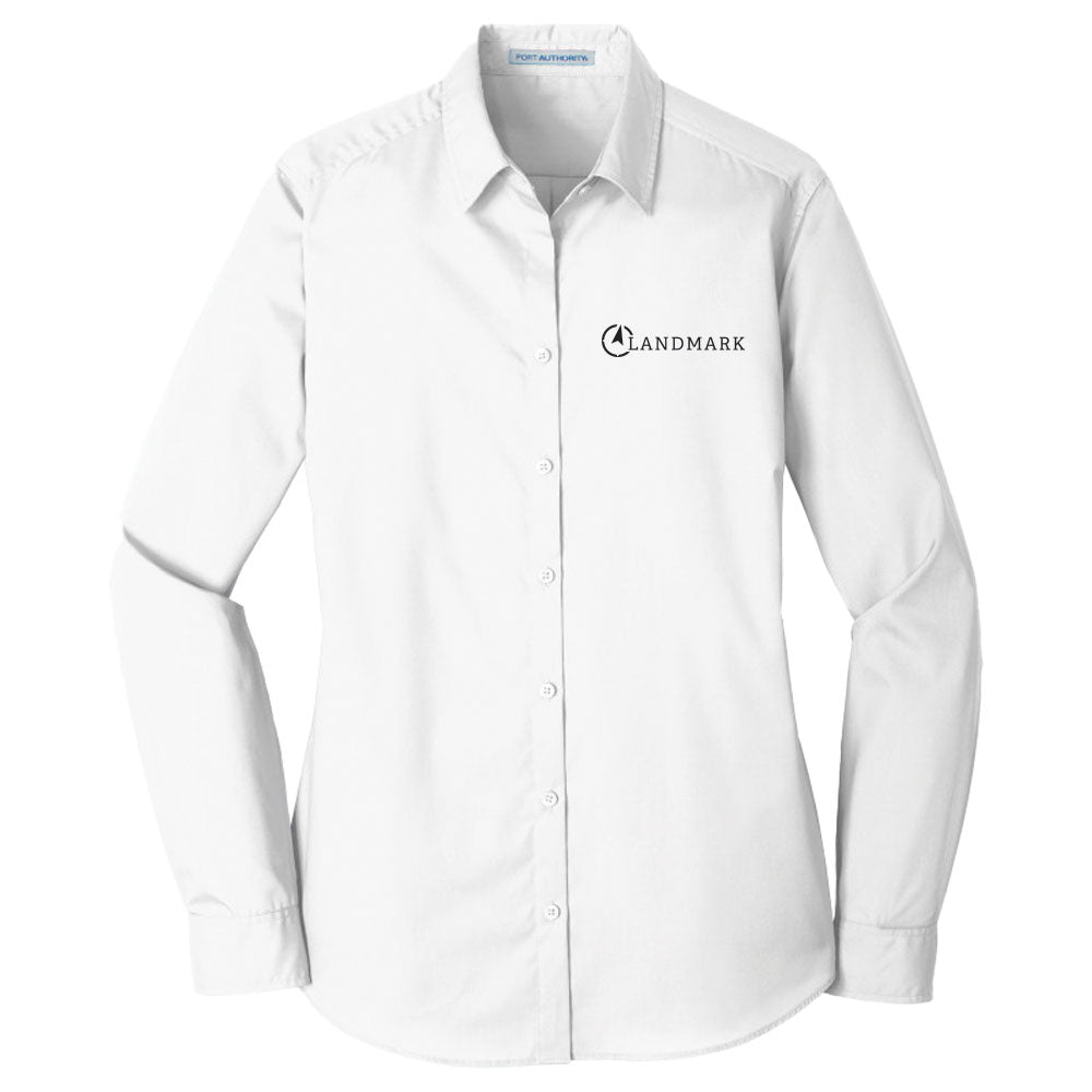 Landmark Port Authority® Women's Long Sleeve Poplin Shirt
