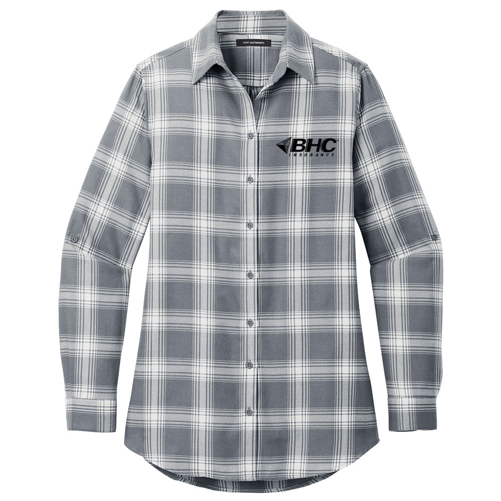 BHC Insurance Port Authority® Women's Plaid Flannel Tunic
