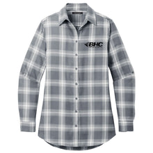 Load image into Gallery viewer, BHC Insurance Ladies' Plaid Flannel Shirt
