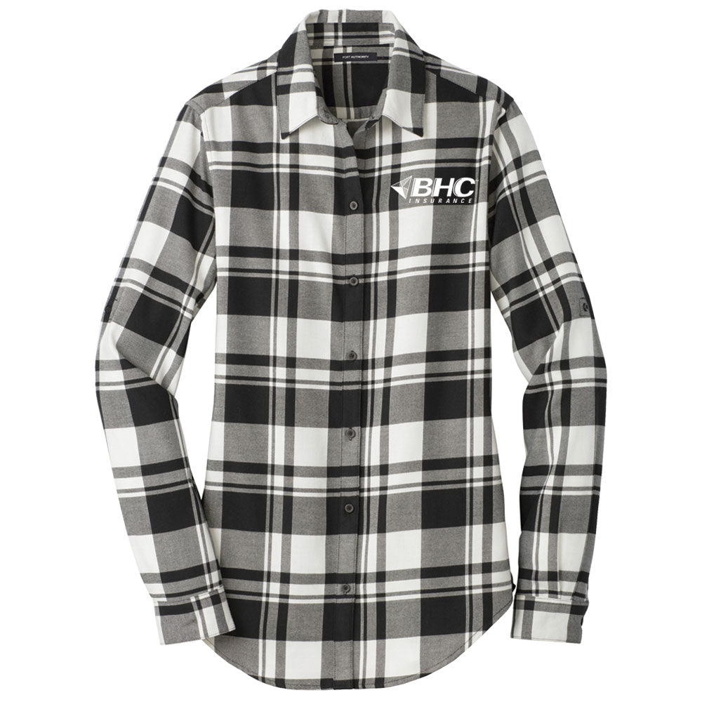 BHC Insurance Port Authority® Women's Plaid Flannel Tunic