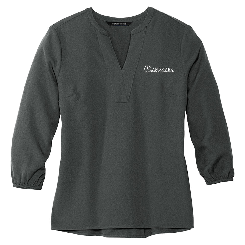 Landmark Mercer+Mettle® Women's Stretch Crepe 3/4-Sleeve Blouse