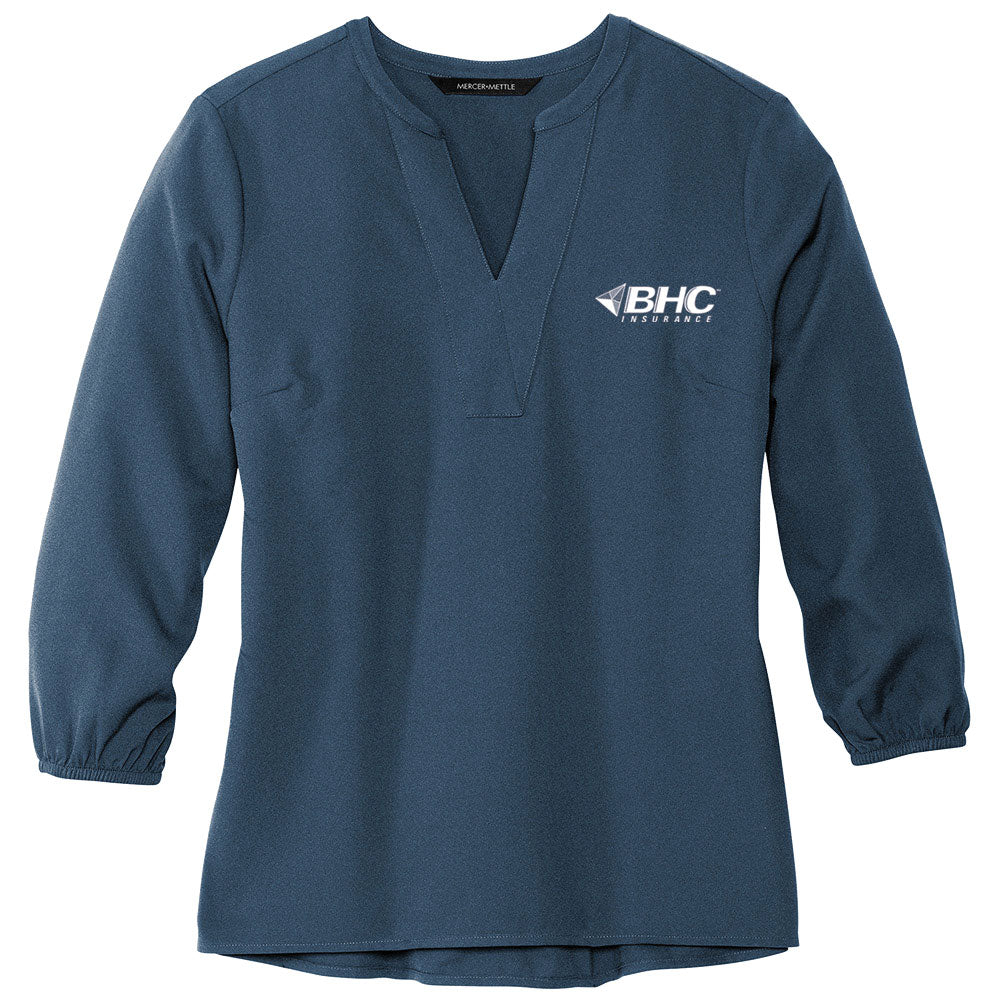 BHC Insurance Ladies' Stretch Crepe 3/4-Sleeve Blouse