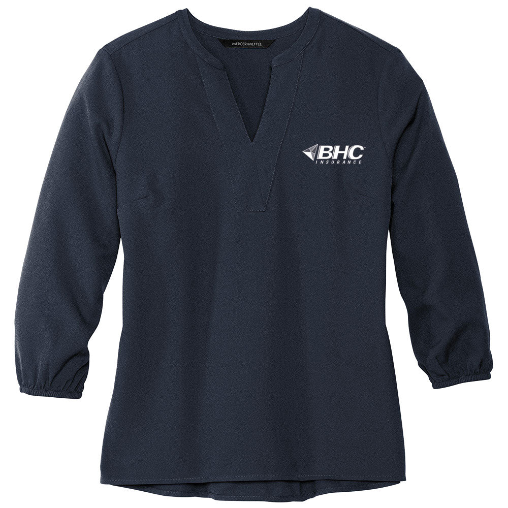 BHC Insurance Ladies' Stretch Crepe 3/4-Sleeve Blouse
