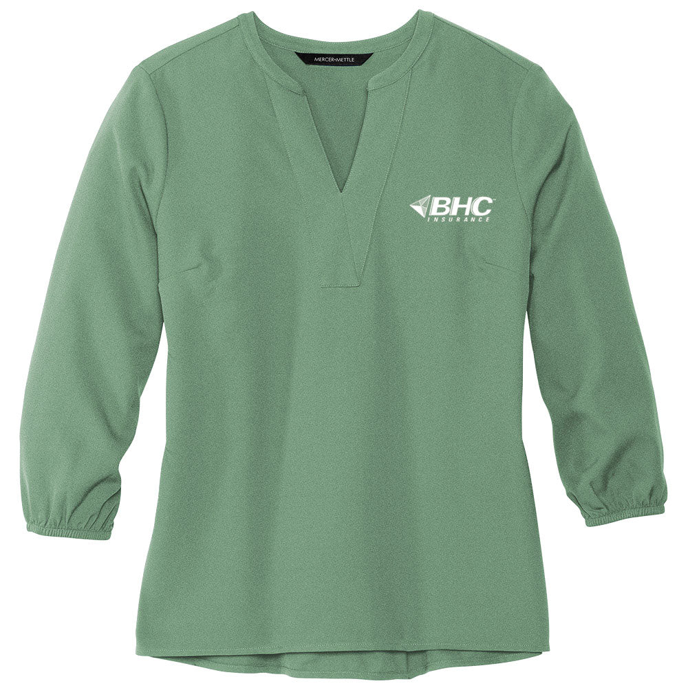 BHC Insurance Ladies' Stretch Crepe 3/4-Sleeve Blouse