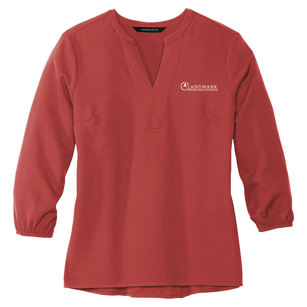 Landmark Mercer+Mettle® Women's Stretch Crepe 3/4-Sleeve Blouse
