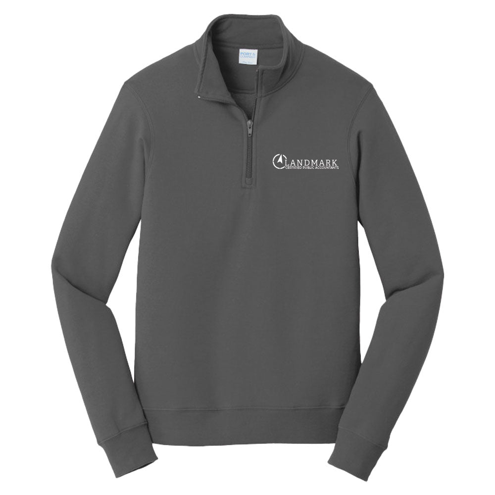 Landmark Port & Co™ Fan Favorite™ Fleece 1/4-Zip Pullover Sweatshirt