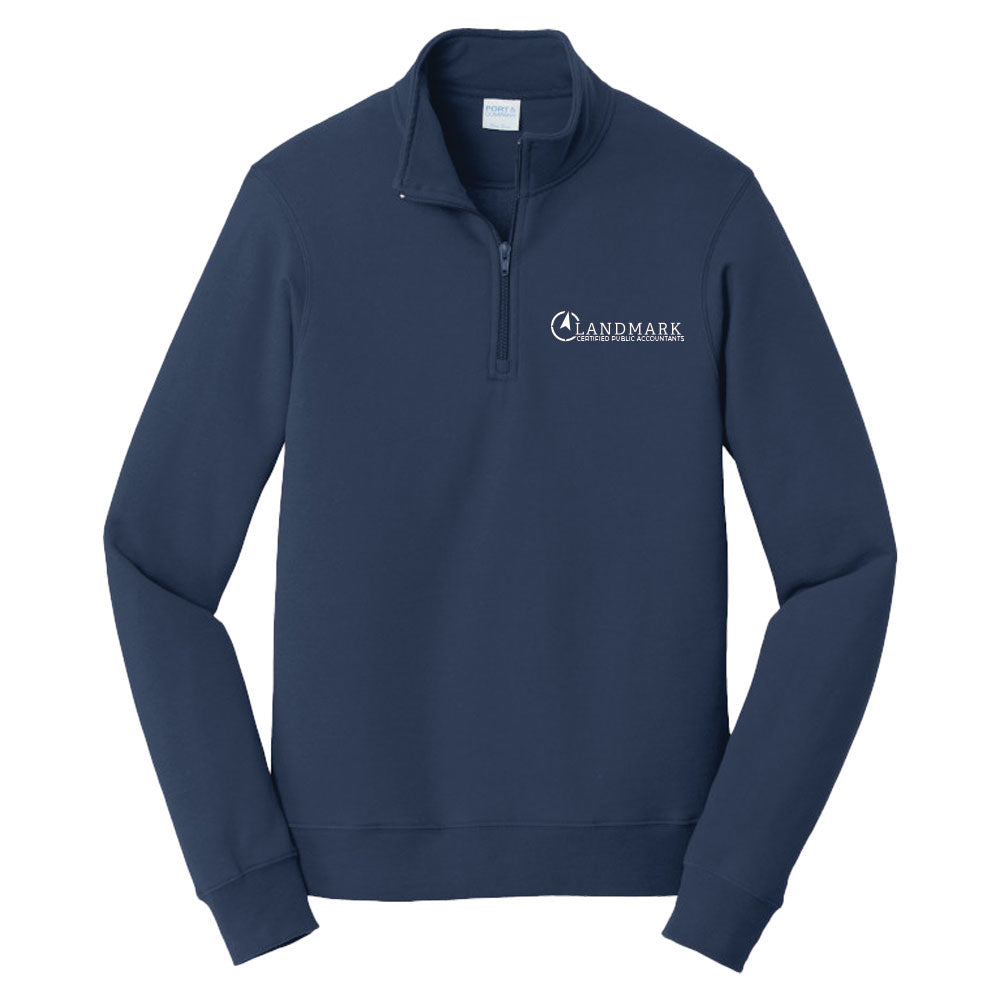 Landmark Port & Co™ Fan Favorite™ Fleece 1/4-Zip Pullover Sweatshirt