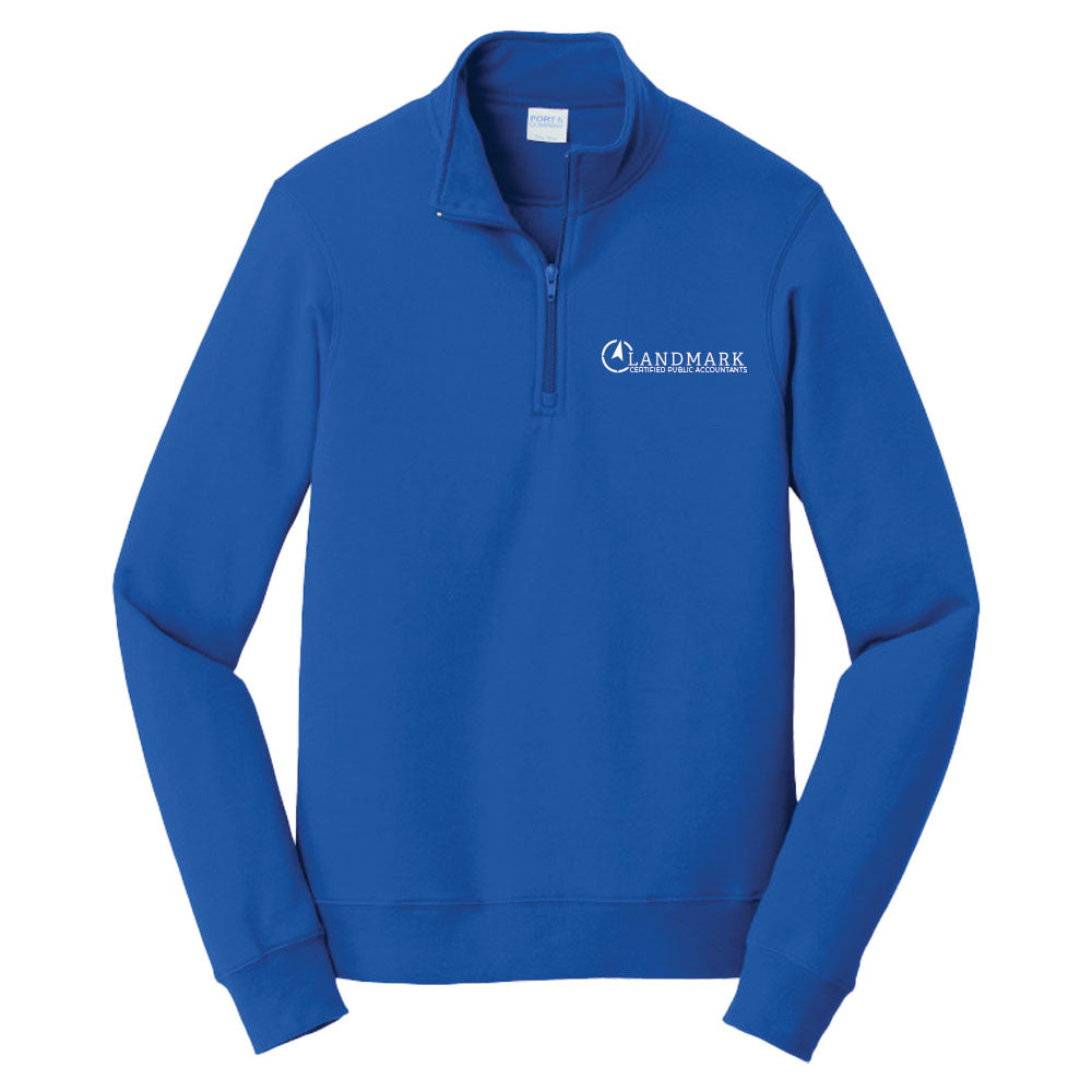 Landmark Port & Co™ Fan Favorite™ Fleece 1/4-Zip Pullover Sweatshirt