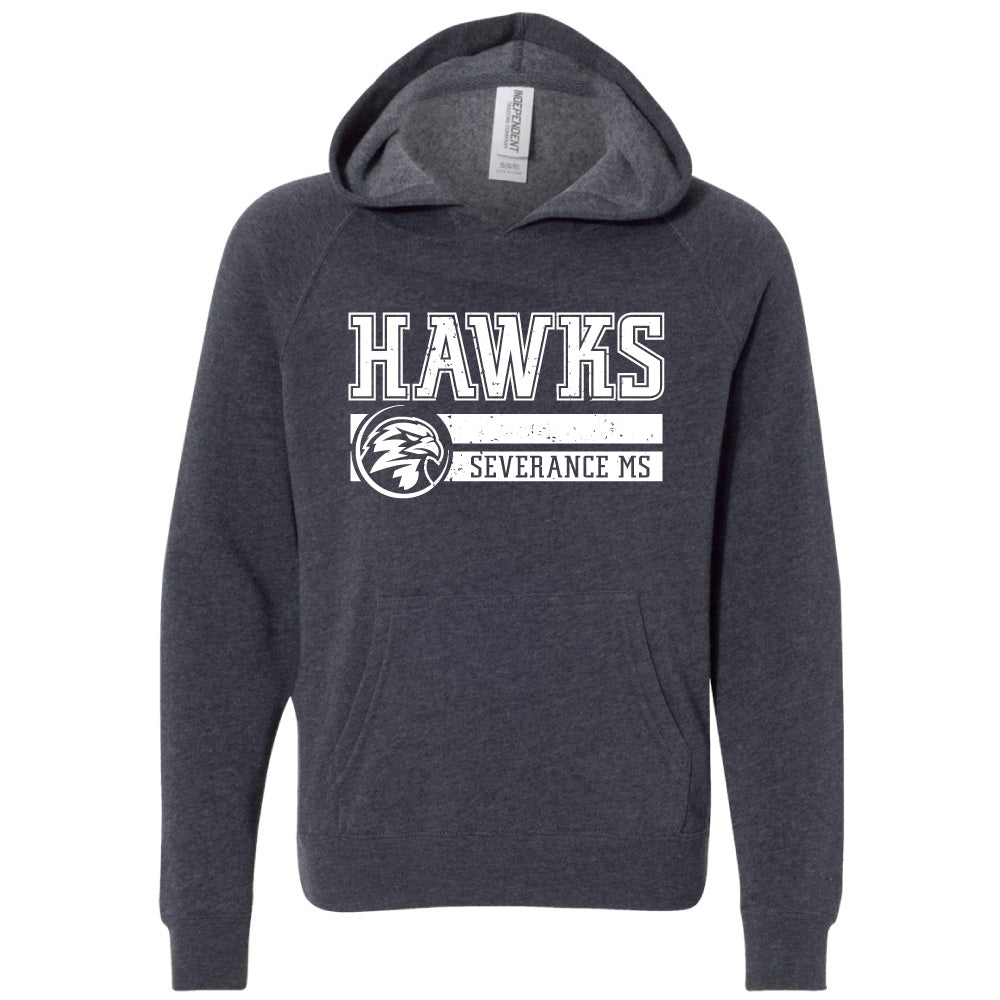 Severance MS Youth & Adult Raglan Hooded Sweatshirt (Athletic Logo)