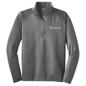 Landmark Men's Sport-Wick® Stretch 1/4-Zip Pullover