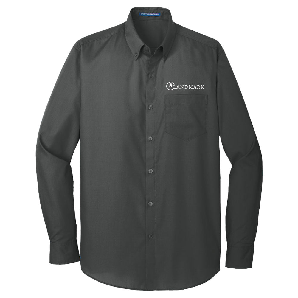 Landmark Port Authority® Men's Long Sleeve Poplin Shirt
