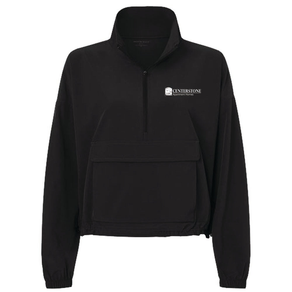 Engage Management Boxercraft Women's Stretch Woven Quarter-Zip Pullover