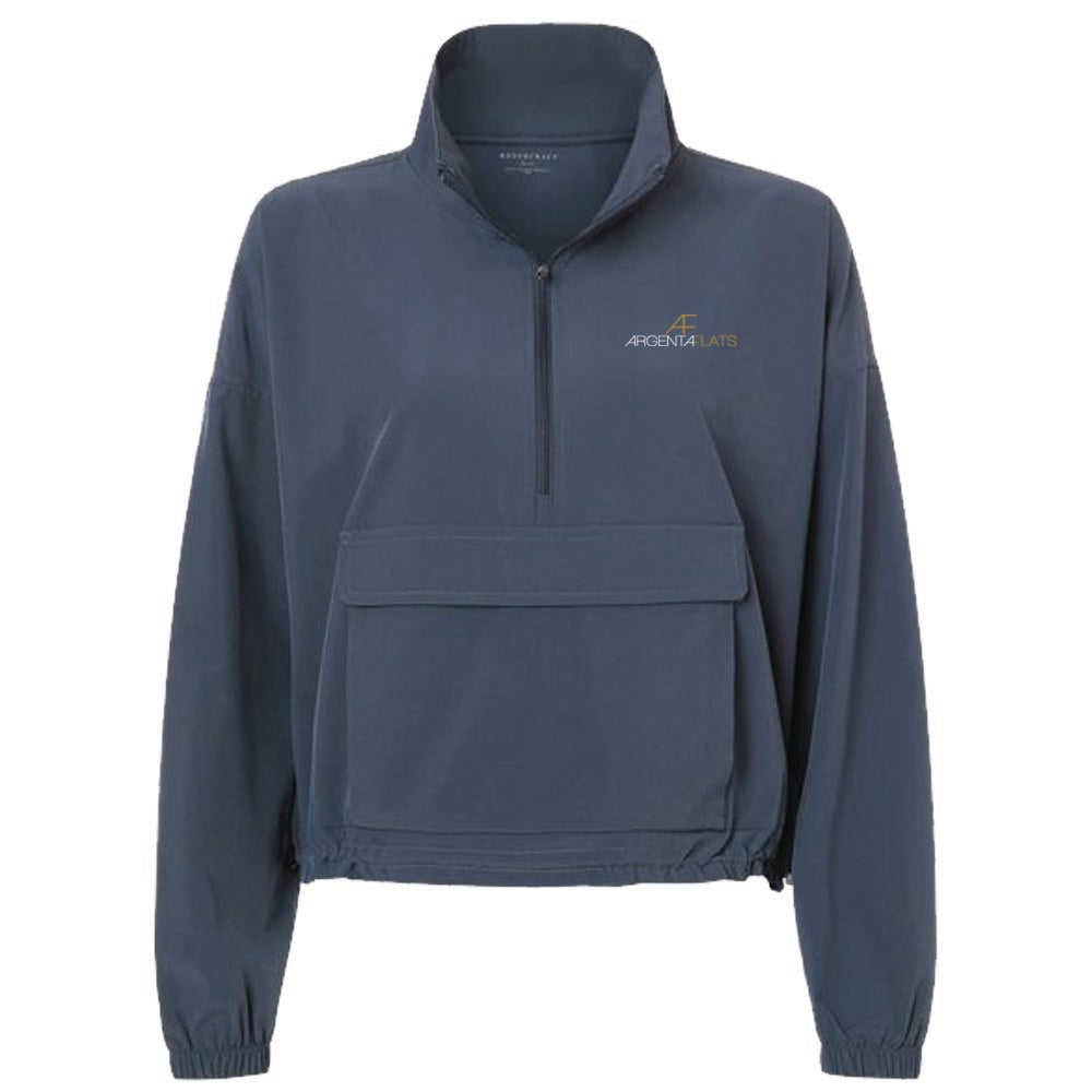 Engage Management Boxercraft Women's Stretch Woven Quarter-Zip Pullover